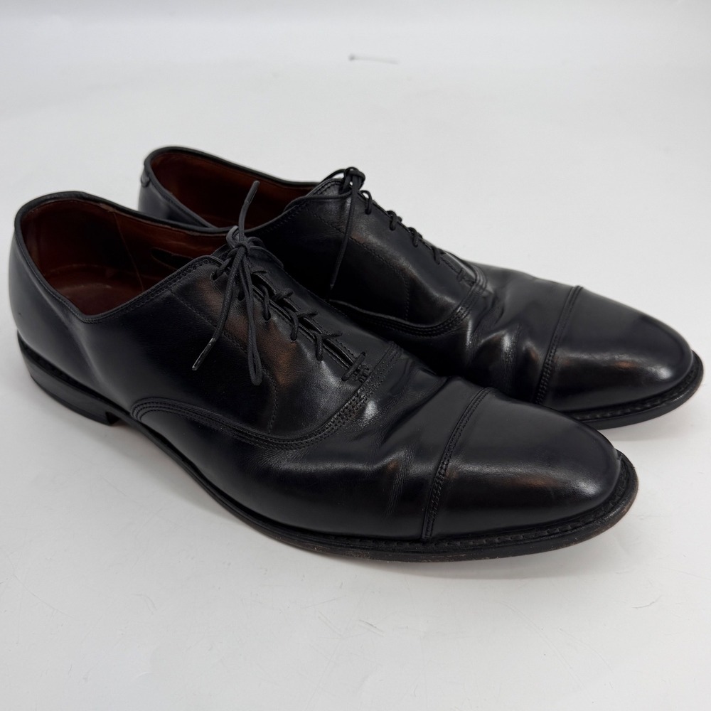 Allen Edmonds Park Avenue Mens Black Leather Cap Toe Oxford Dress Shoes 14 A